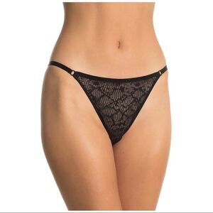 NWT Free People Intimately Tameeka High-Waisted Black Lace Underwear